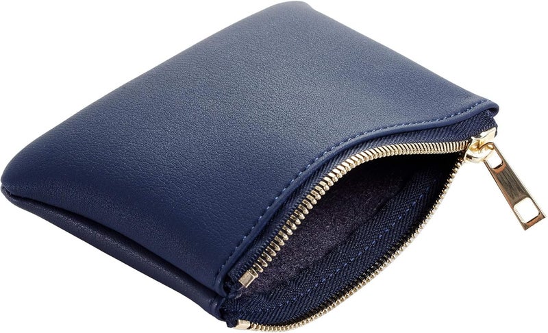 Chelmon Vegan Leather Coin Purse Pouch Change Purse With Zipper For Men Women - Image 3